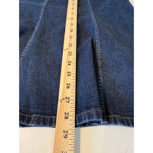 Lauren Jeans Co Ralph Lauren Denim A-Line Skirt Blue Size 14 Modest Midi - Picture 5 of 6